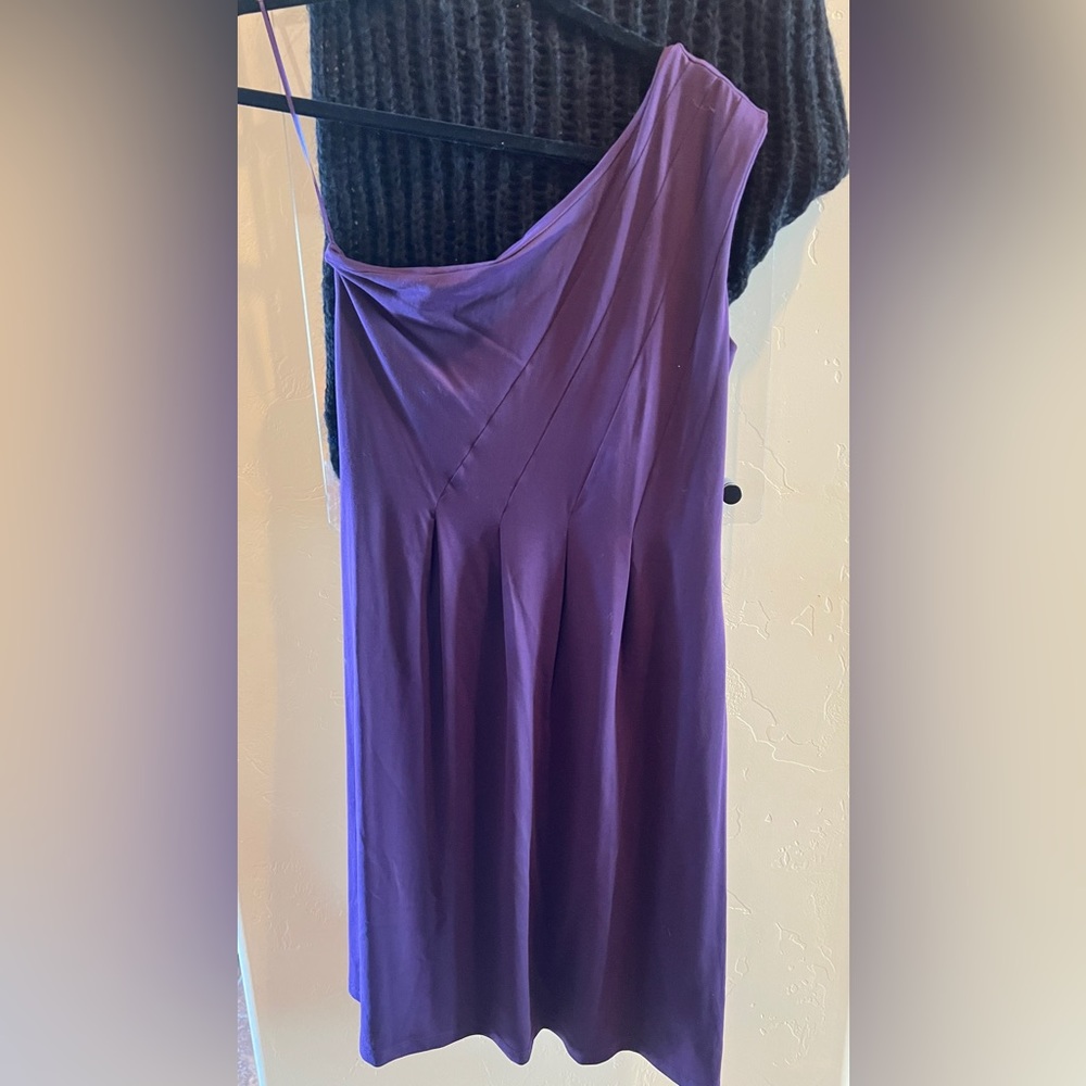 Susana Monaco Shoulder mini dress purple Size M